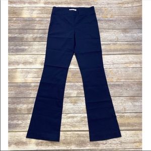 Margaret M pull on high rise slimming pants plain Navy bootcut